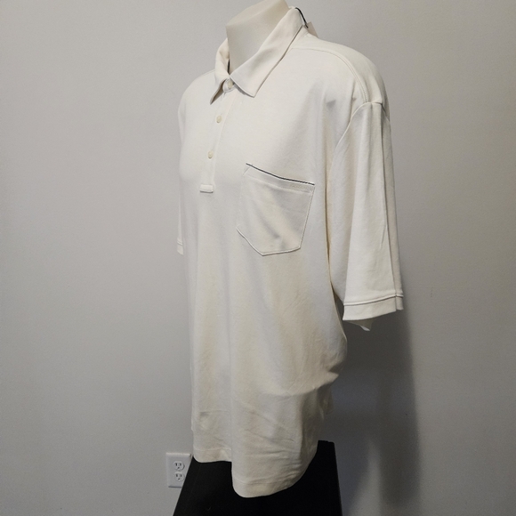 Tahari Fine Cotton Interlock Golf Polo Big&Tall Shirt Pocket Short Sleeve XXL - Picture 2 of 9